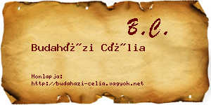 Budaházi Célia névjegykártya